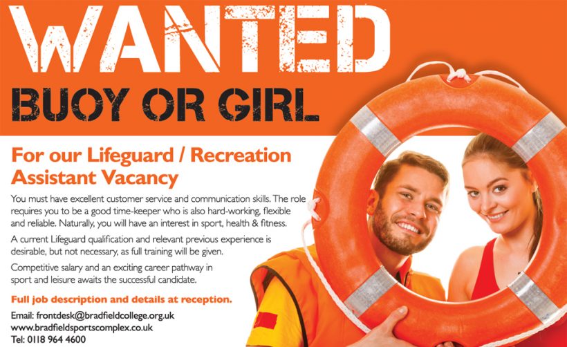 Recreation Assistant / Lifeguard Vacancy Recreation Assistant / Lifeguard Vacancy